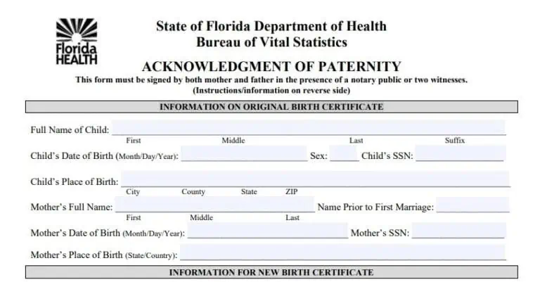 aop florida form