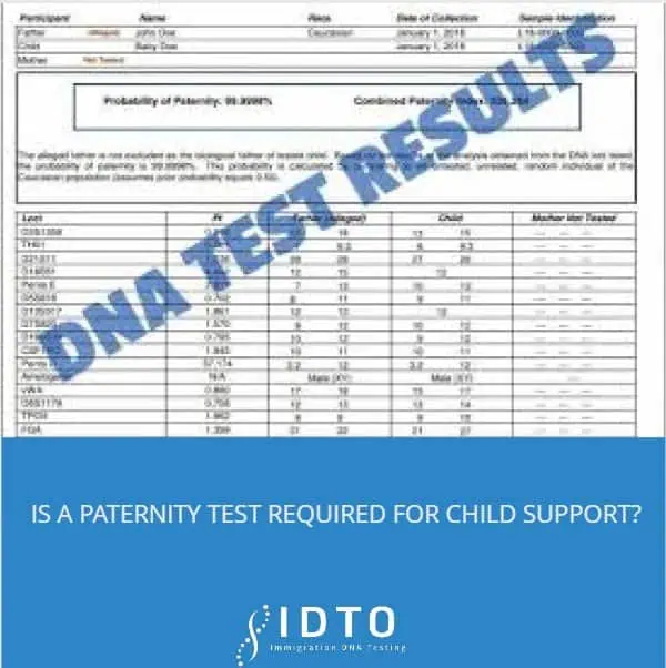 child support paternity test